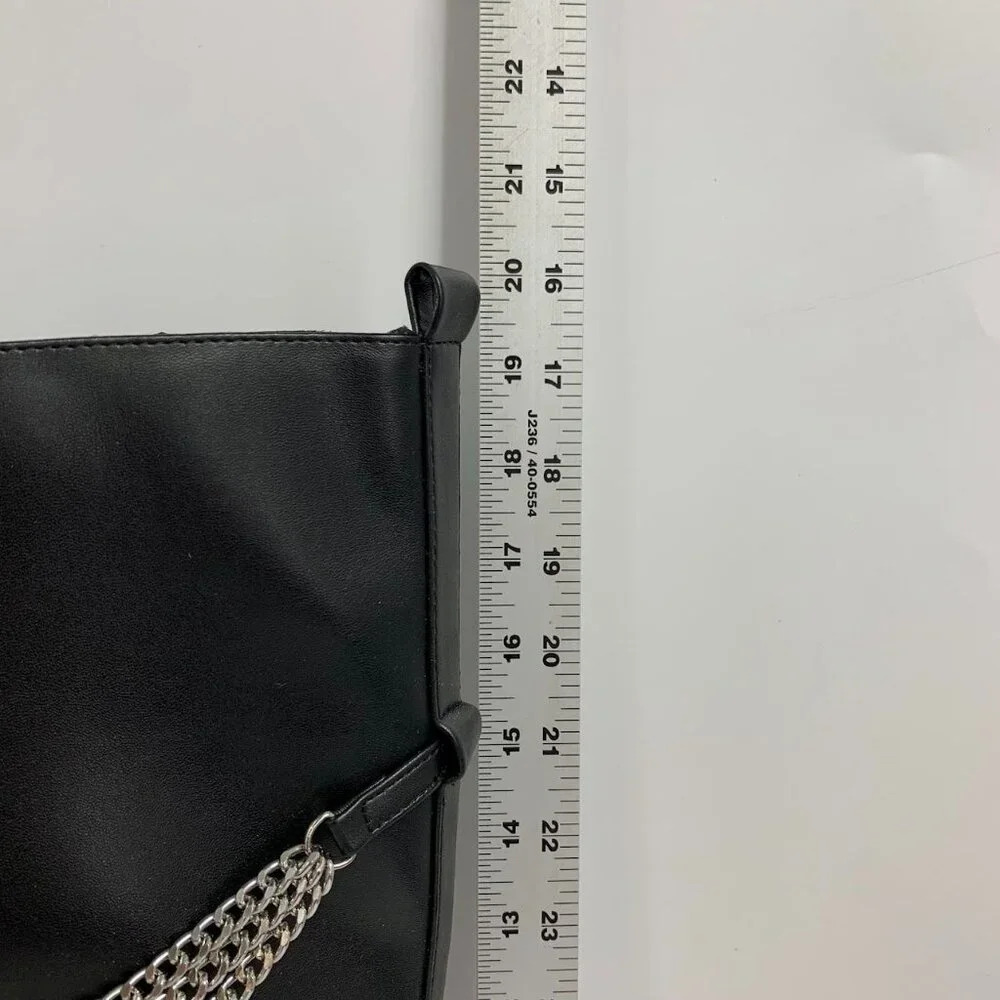 Hot Topic Women’s Black‎ Chains Platform Side Zip Knee-High Boots Size 10 NWOB - Picture 15 of 16